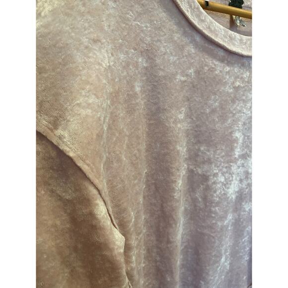 Free People Milan Layering Top Light Pink Blush Pink Crushed Velvet Small - Picture 6 of 15